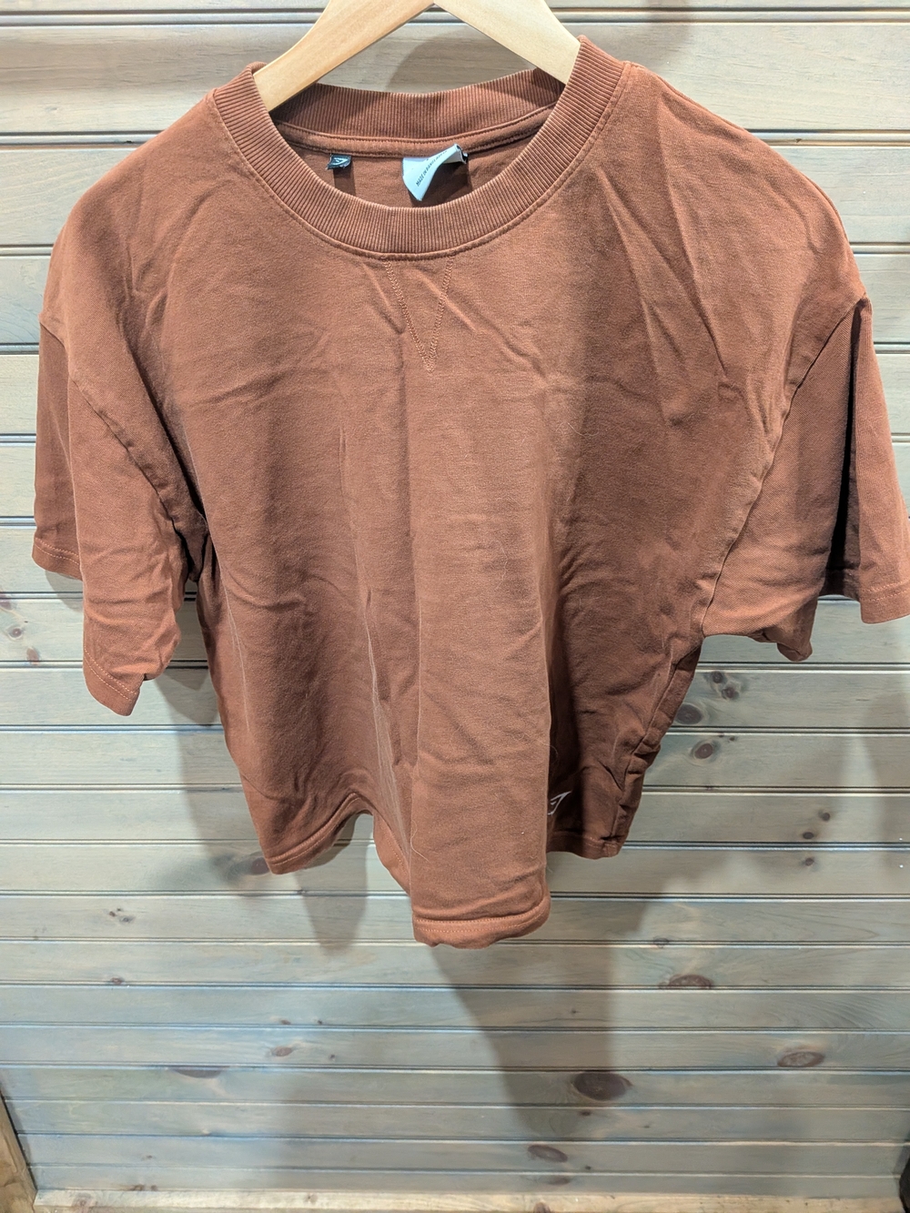 Classic Women's Cropped Crewneck Top - Brown